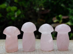 Polished Gemmy Rose Quartz Minni Mushrooms x 20 From Madagascar - Toprock Gemstones and Minerals 