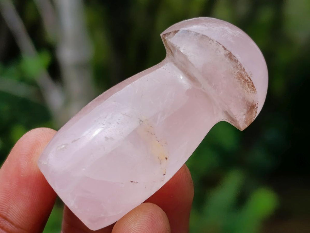 Polished Gemmy Rose Quartz Minni Mushrooms x 20 From Madagascar - Toprock Gemstones and Minerals 