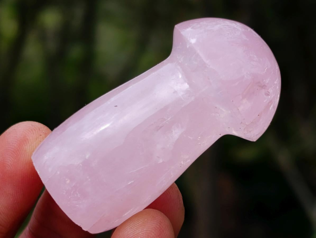 Polished Gemmy Rose Quartz Minni Mushrooms x 20 From Madagascar - Toprock Gemstones and Minerals 