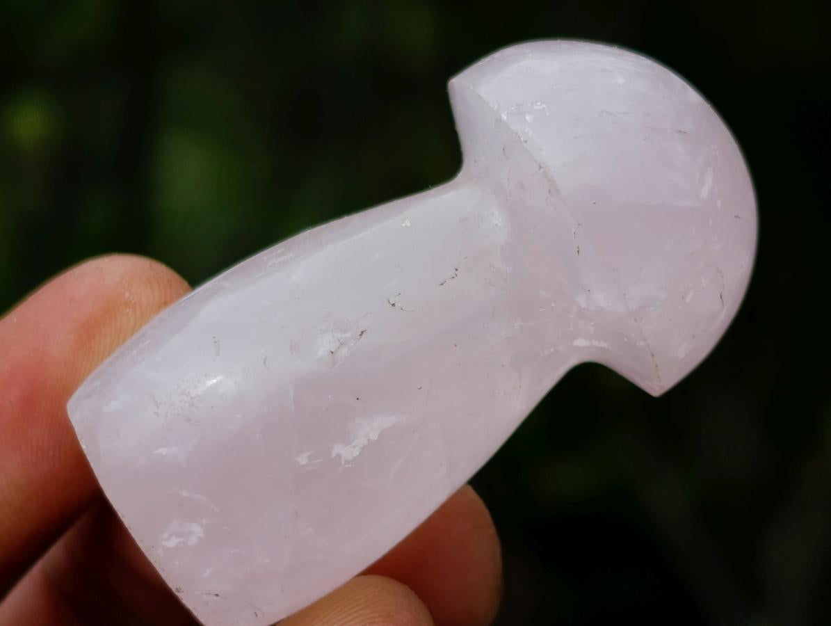 Polished Gemmy Rose Quartz Minni Mushrooms x 20 From Madagascar - Toprock Gemstones and Minerals 