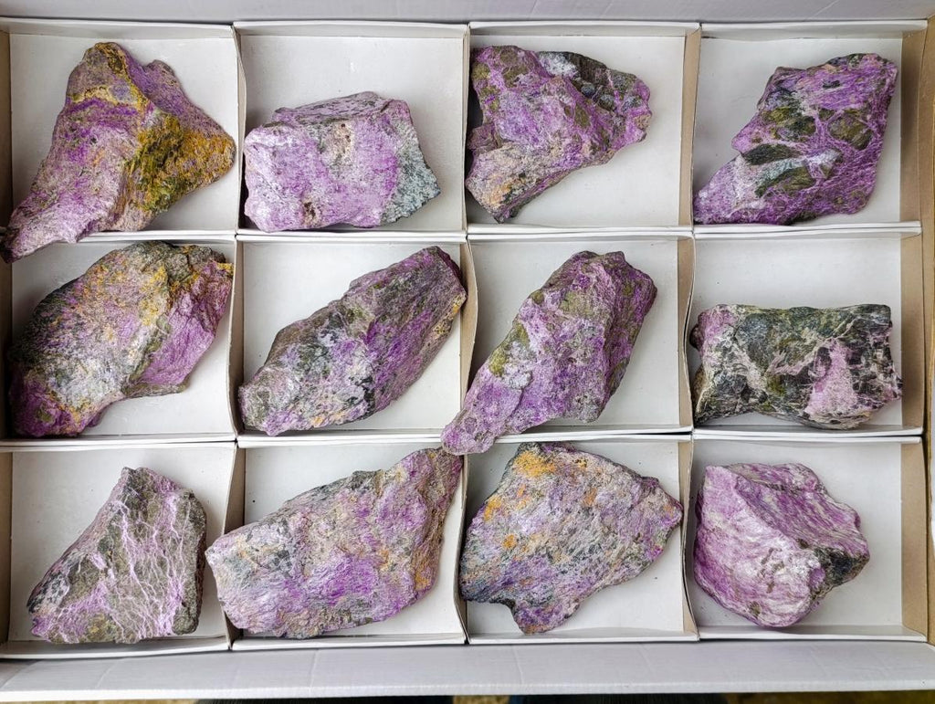 Natural Cobbed Stichtite Specimens x 12 From Barberton, South Africa - Toprock Gemstones and Minerals 