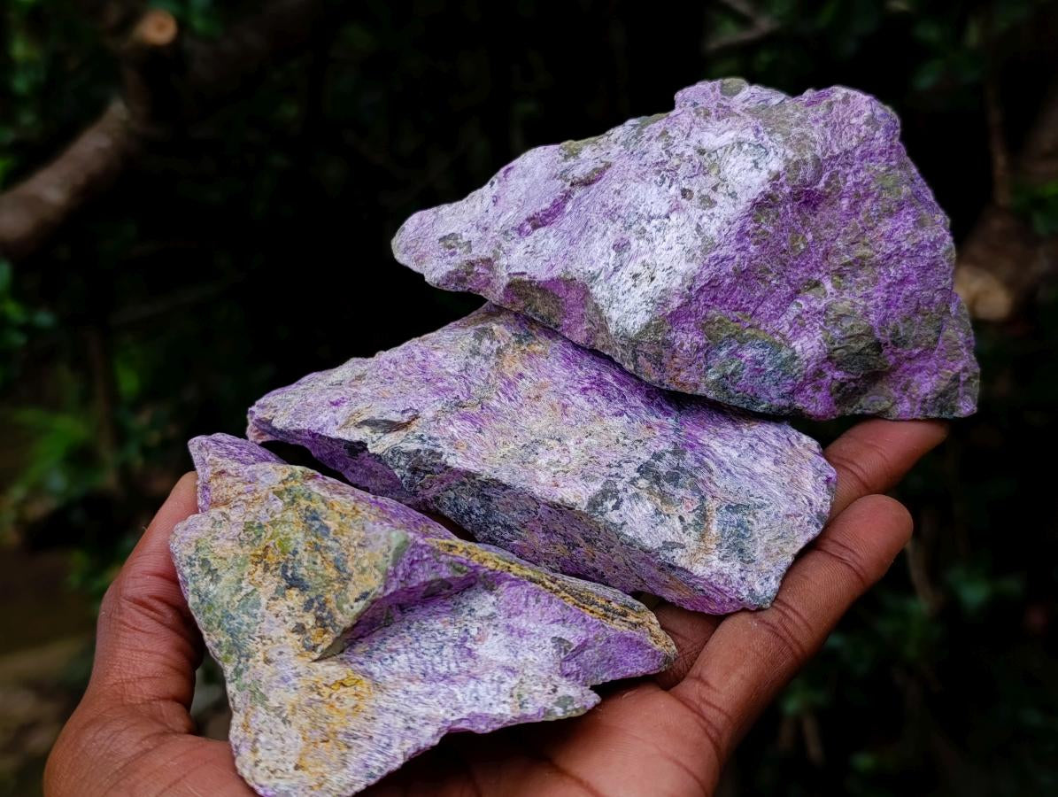 Natural Cobbed Stichtite Specimens x 12 From Barberton, South Africa - Toprock Gemstones and Minerals 