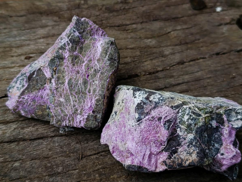 Natural Cobbed Stichtite Specimens x 12 From Barberton, South Africa - Toprock Gemstones and Minerals 