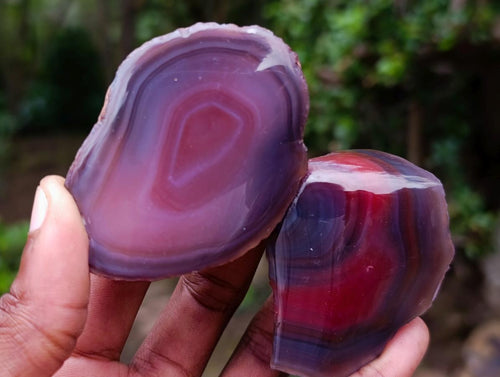 Polished One Side Red Shashe River Agate Nodules x 35 From Shashe River, Zimbabwe - Toprock Gemstones and Minerals 
