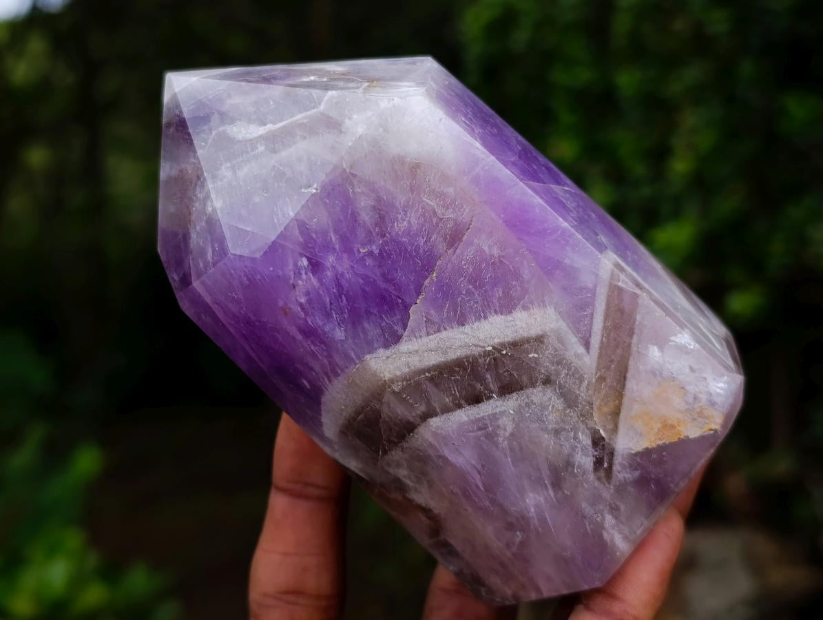 Polished Chevron Amethyst Display Crystals x 4 From Madagascar - Toprock Gemstones and Minerals 
