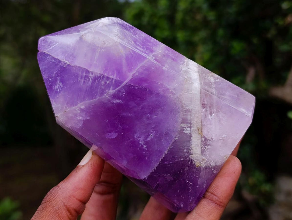 Polished Chevron Amethyst Display Crystals x 4 From Madagascar - Toprock Gemstones and Minerals 