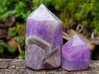 Polished Chevron Amethyst Display Crystals x 4 From Madagascar - Toprock Gemstones and Minerals 