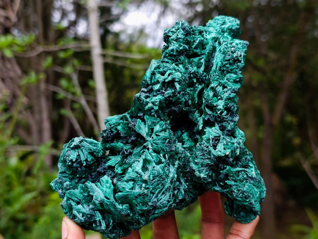 Natural Silky Malachite Specimens x 2 From Kasompe, Congo - Toprock Gemstones and Minerals 