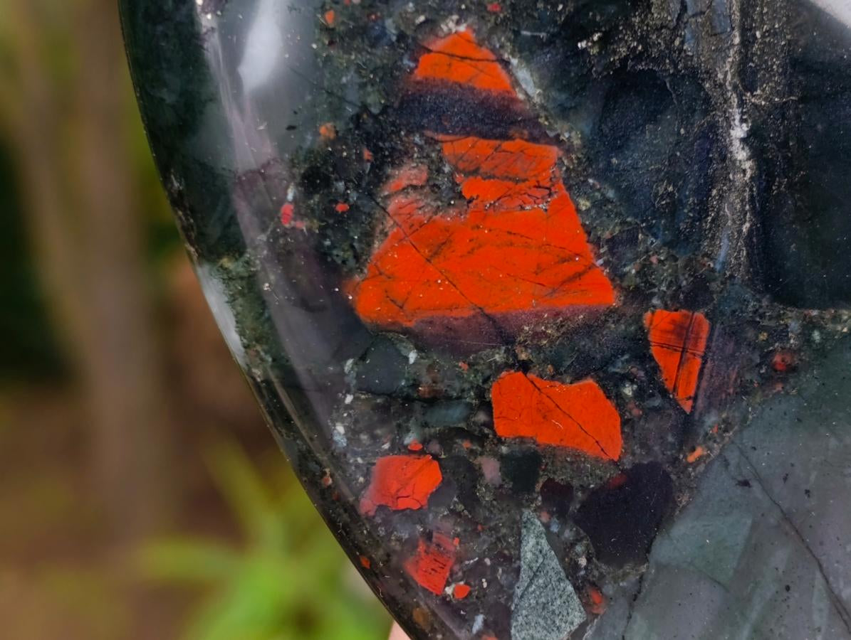 Polished Bloodstone Standing Display Pieces x 2 From Swaziland - Toprock Gemstones and Minerals 