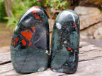 Polished Bloodstone Standing Display Pieces x 2 From Swaziland - Toprock Gemstones and Minerals 
