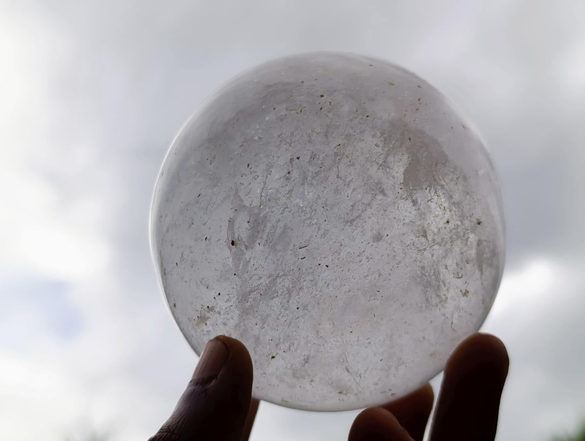 Polished Large Rock Crystal Spheres x 2 From Amoron’i Mania, Madagascar - Toprock Gemstones and Minerals 