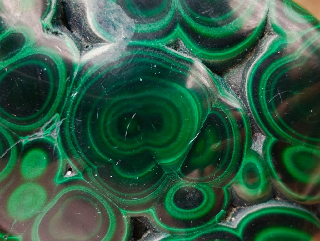 Polished Flower Banded Malachite Free Forms x 6 From Congo - Toprock Gemstones and Minerals 