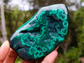 Polished Flower Banded Malachite Free Forms x 6 From Congo - Toprock Gemstones and Minerals 