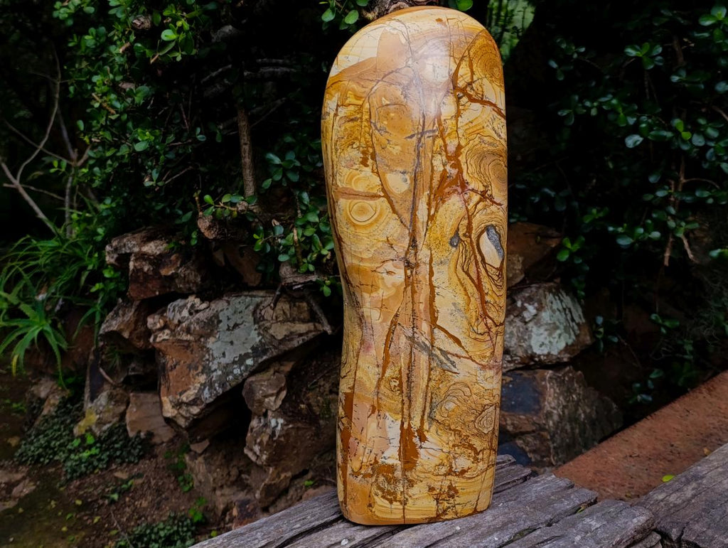 Polished XL Picture Stone Jasper Standing Display Piece x 1 From Ais-Ais, Namibia - Toprock Gemstones and Minerals 