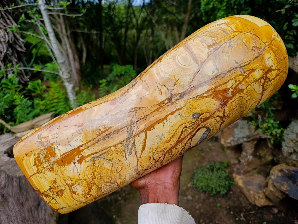 Polished XL Picture Stone Jasper Standing Display Piece x 1 From Ais-Ais, Namibia - Toprock Gemstones and Minerals 