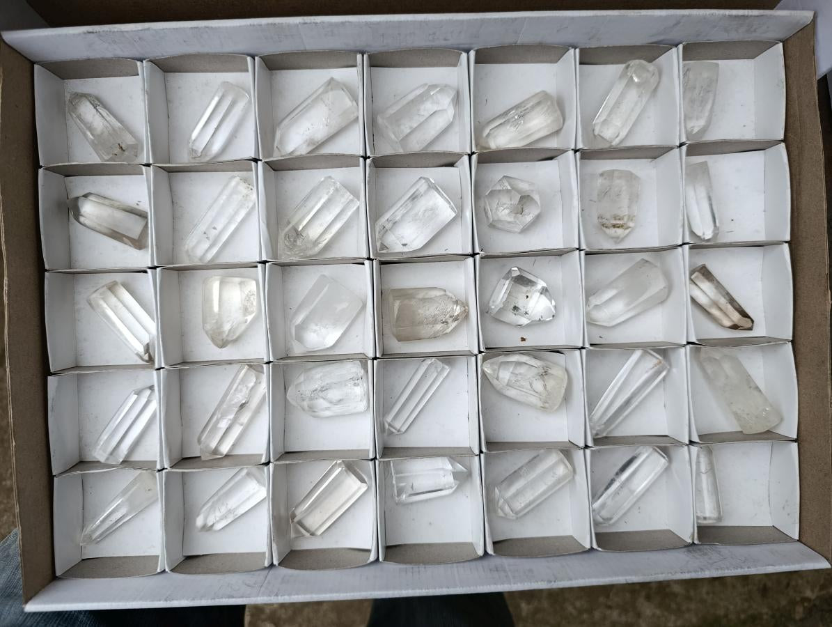 Polished Small Clear Quartz Display Crystals x 35 From Madagascar - Toprock Gemstones and Minerals 