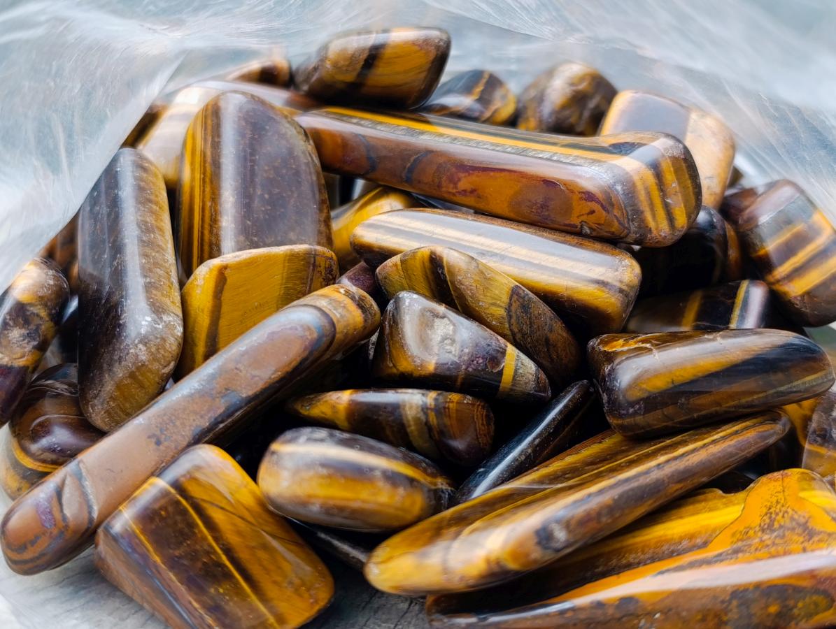 Polished Golden Tigers Eye Tumbled Slabs and Free Forms x 2,6 KG Lot From Prieska, South Africa - Toprock Gemstones and Minerals 