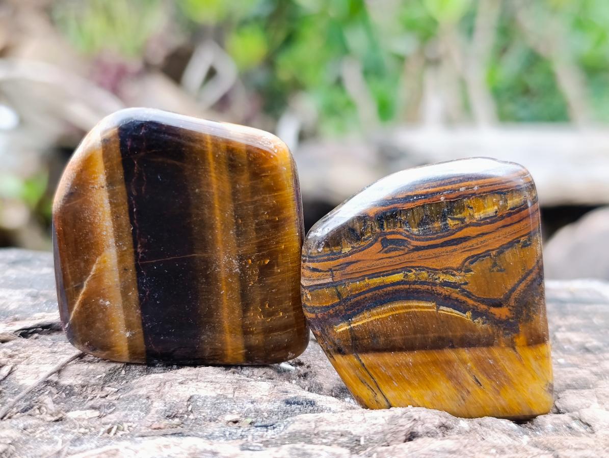 Polished Golden Tigers Eye Tumbled Slabs and Free Forms x 2,6 KG Lot From Prieska, South Africa - Toprock Gemstones and Minerals 