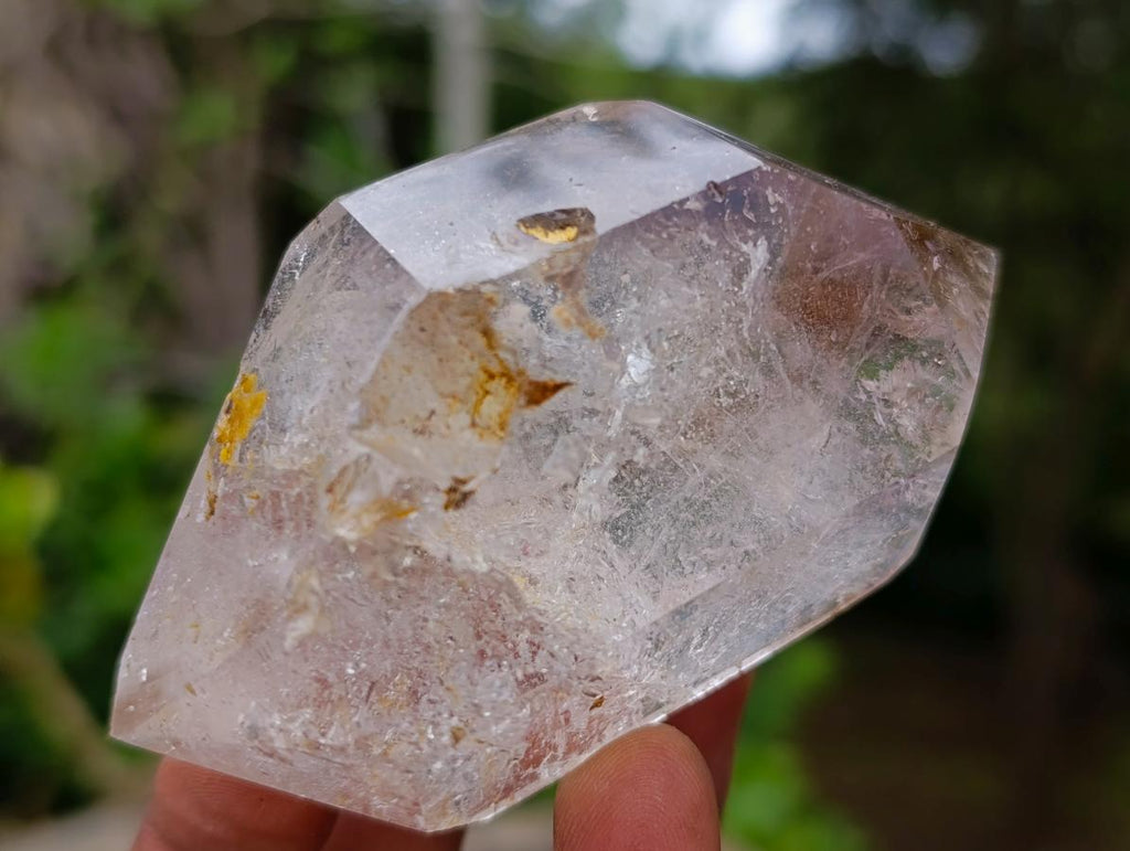 Polished Smokey Window Quartz Crystals x 6 From Akansobe, Madagascar - Toprock Gemstones and Minerals 