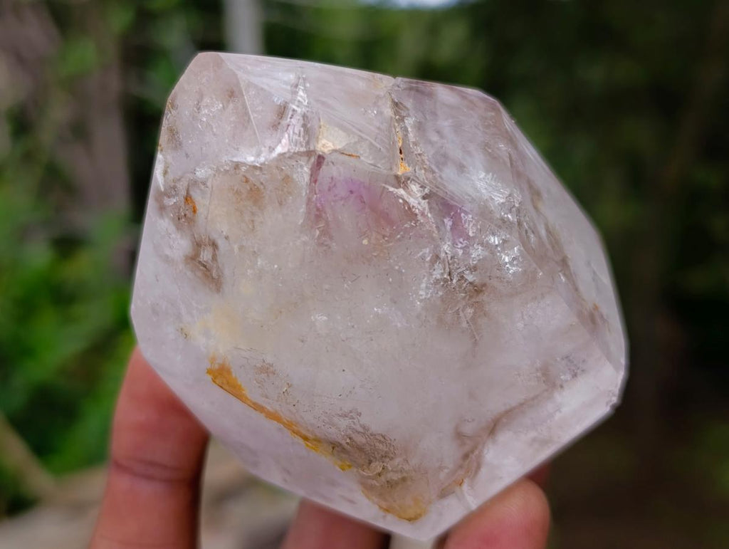 Polished Smokey Window Quartz Crystals x 6 From Akansobe, Madagascar - Toprock Gemstones and Minerals 