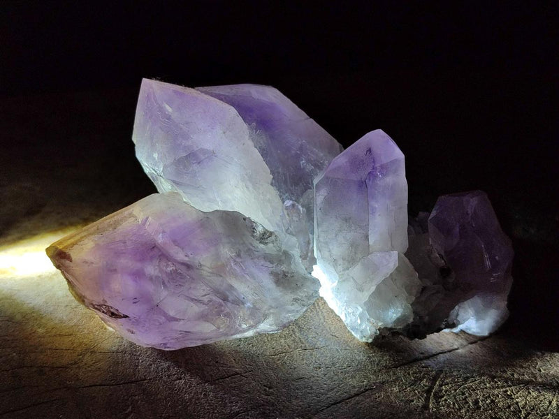 Natural Jacaranda Amethyst Single Crystals x 24 From Mumbwa, Zambia - Toprock Gemstones and Minerals 