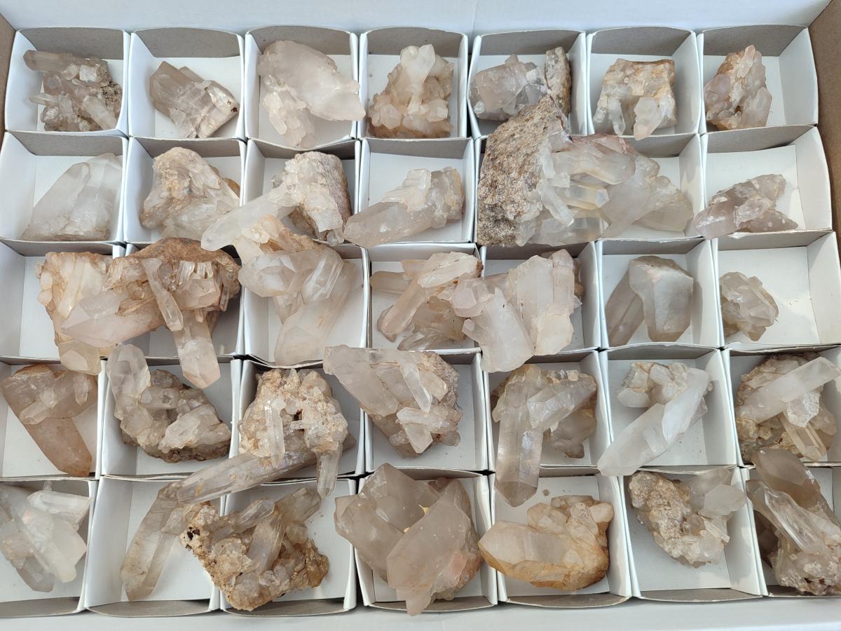 Natural Smokey Quartz Clusters x 35 From Ambatofinandrahana, Madagascar - Toprock Gemstones and Minerals 