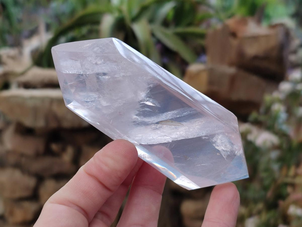 Polished Double Terminated Gemmy Rose Quartz Crystals x 6 From Madagascar - Toprock Gemstones and Minerals 