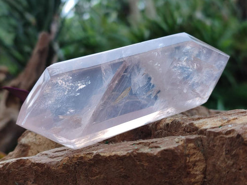 Polished Double Terminated Gemmy Rose Quartz Crystals x 6 From Madagascar - Toprock Gemstones and Minerals 
