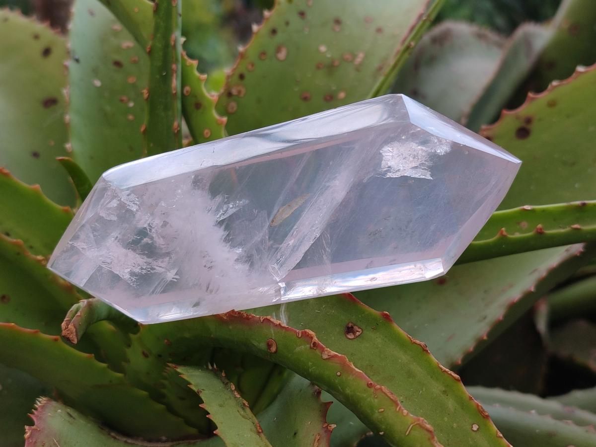 Polished Double Terminated Gemmy Rose Quartz Crystals x 6 From Madagascar - Toprock Gemstones and Minerals 