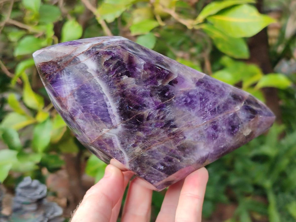 Polished Chevron Amethyst Display Crystals x 2 From Zambia - Toprock Gemstones and Minerals 