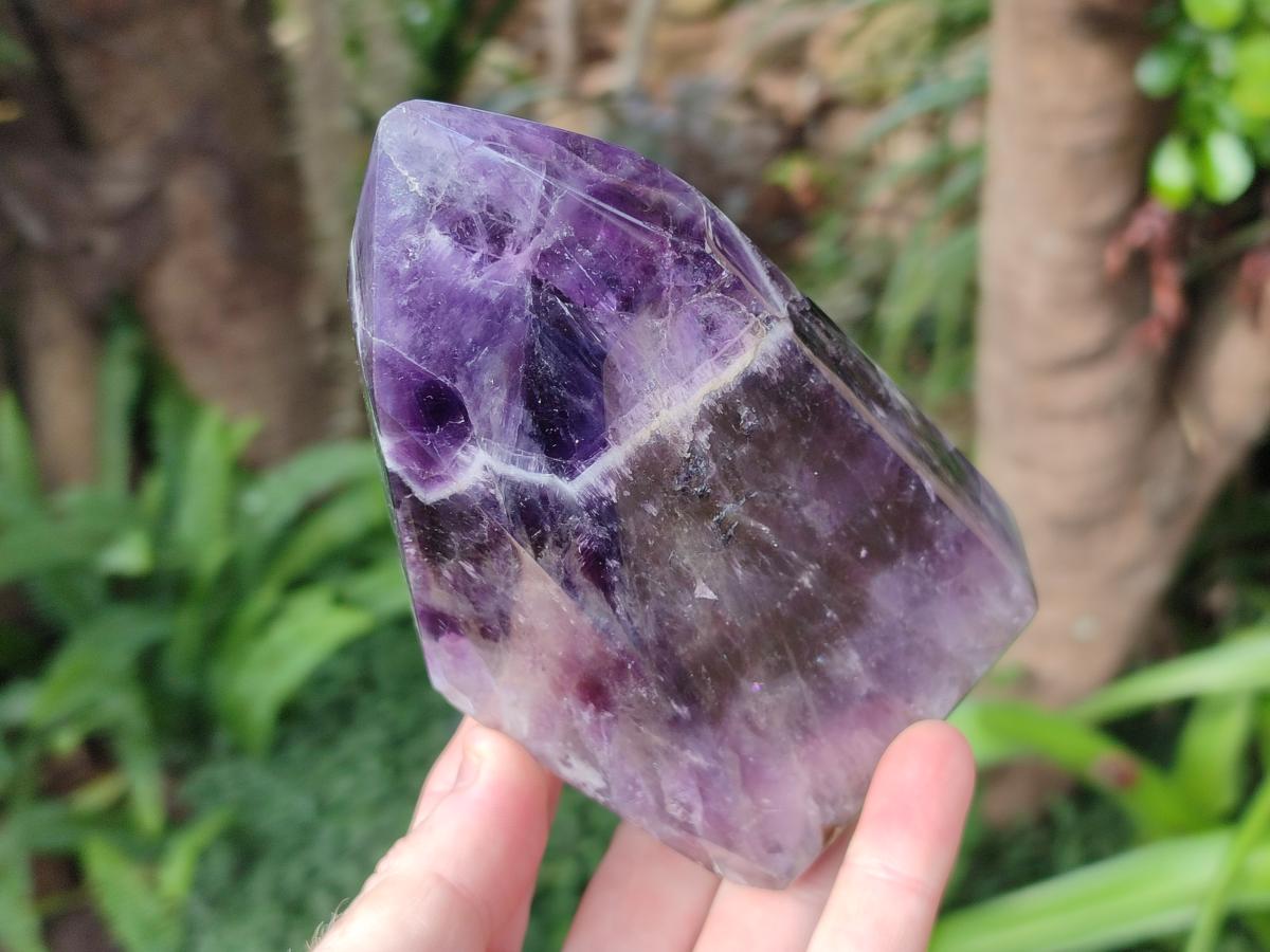Polished Chevron Amethyst Display Crystals x 2 From Zambia - Toprock Gemstones and Minerals 