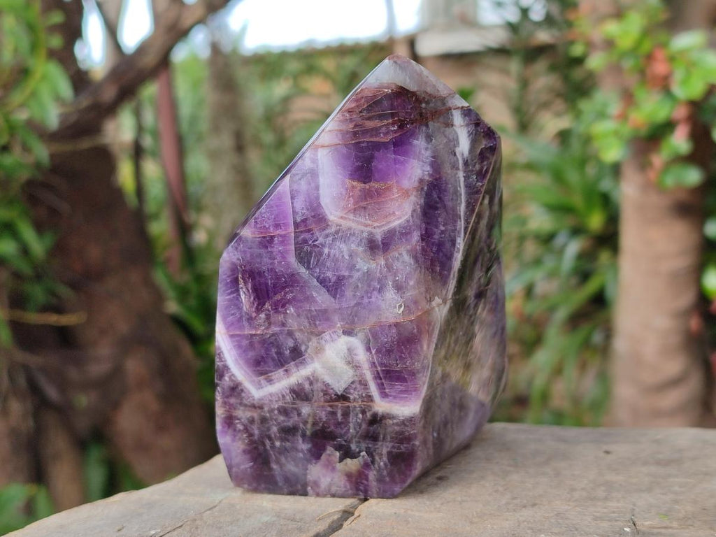 Polished Chevron Amethyst Display Crystals x 2 From Zambia - Toprock Gemstones and Minerals 