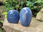 Polished Lazulite Standing Display Pieces x 2 From Madagascar - Toprock Gemstones and Minerals 