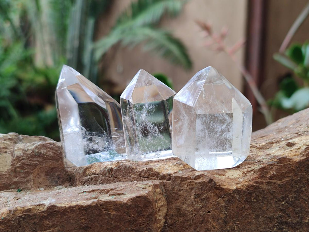 Polished Clear Quartz Display Crystals x 20 From Madagascar - Toprock Gemstones and Minerals 