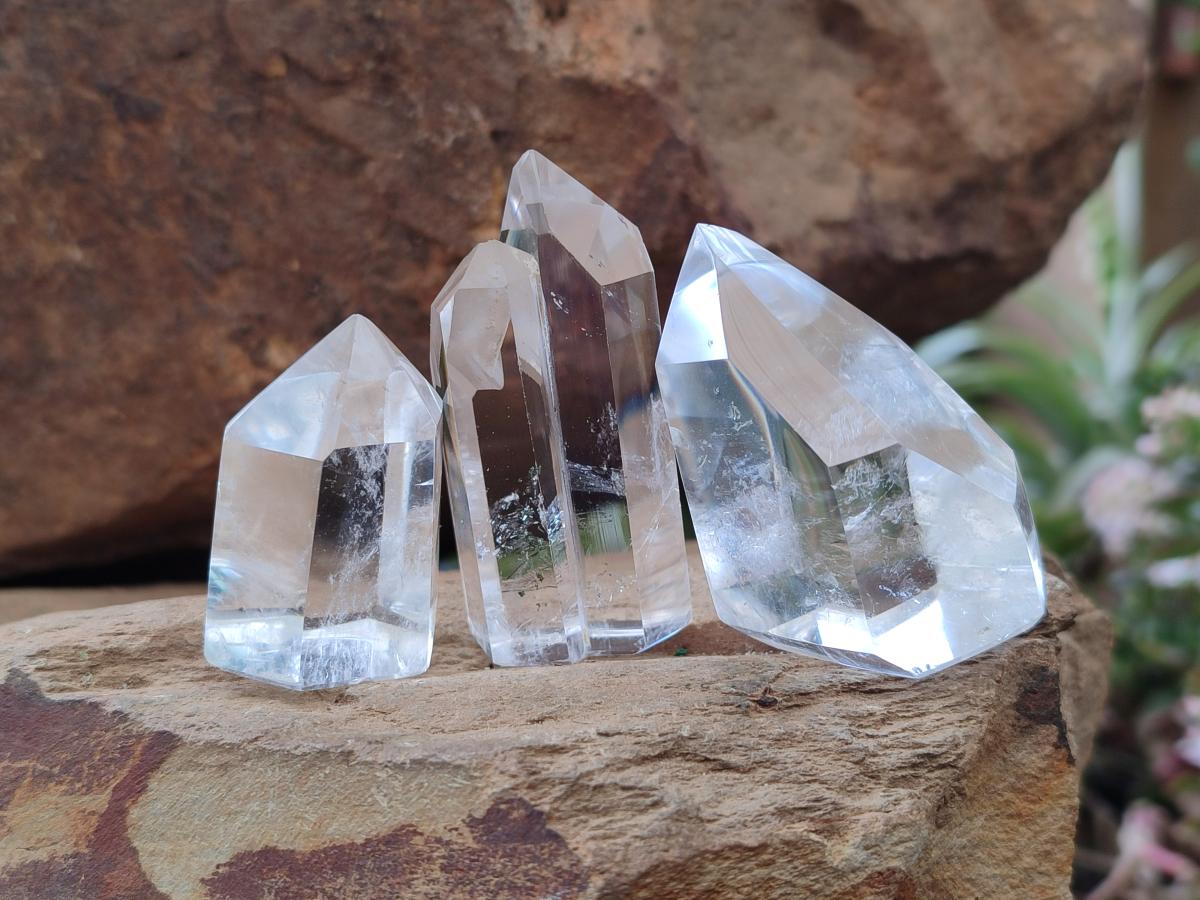 Polished Clear Quartz Display Crystals x 20 From Madagascar - Toprock Gemstones and Minerals 