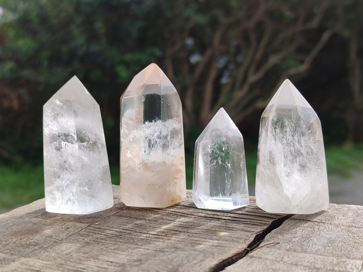 Polished Clear Quartz Display Crystals x 20 From Madagascar - Toprock Gemstones and Minerals 