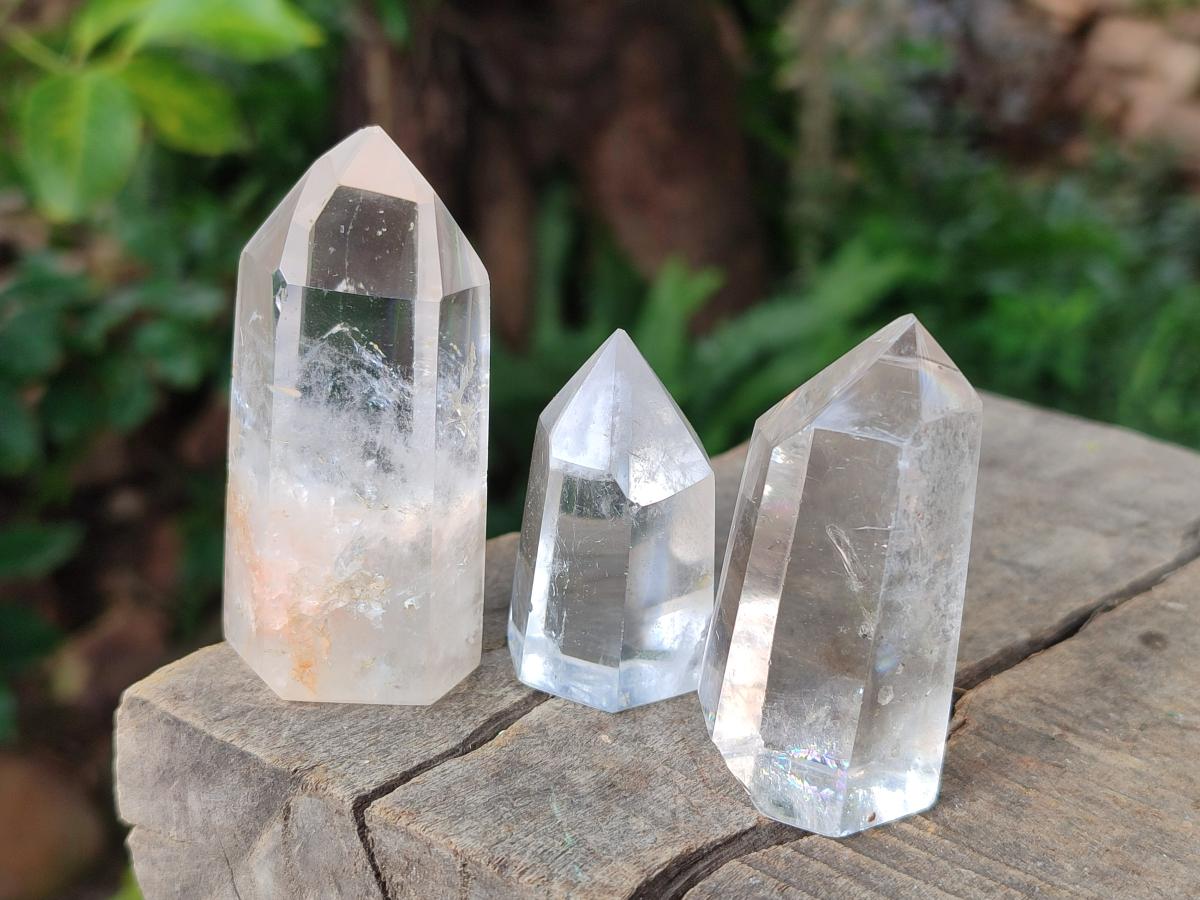 Polished Clear Quartz Display Crystals x 20 From Madagascar - Toprock Gemstones and Minerals 
