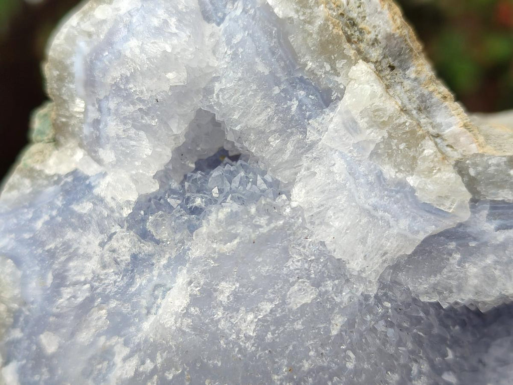 Natural Large Blue Lace Agate Geode Specimens x 4 From Nsanje, Malawi - Toprock Gemstones and Minerals 