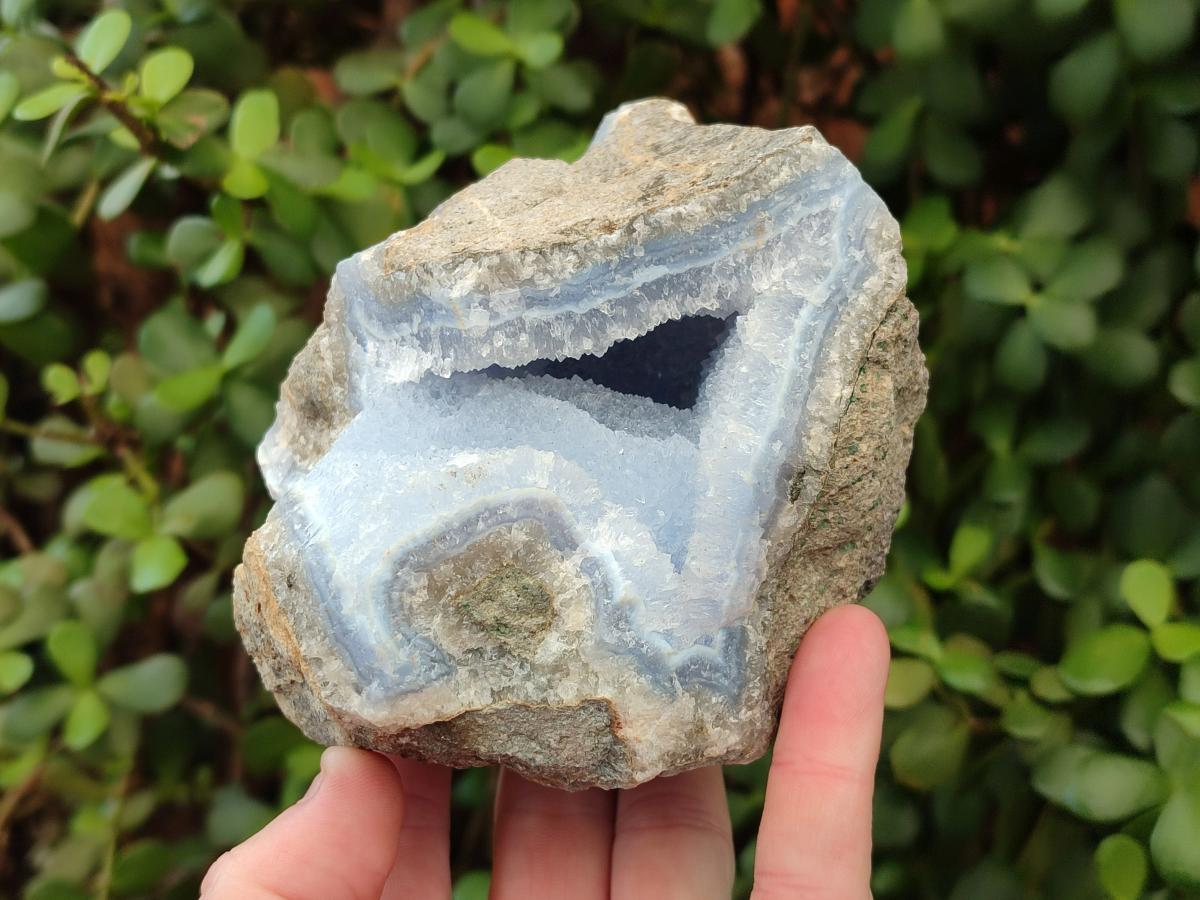 Natural Large Blue Lace Agate Geode Specimens x 4 From Nsanje, Malawi - Toprock Gemstones and Minerals 