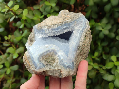 Natural Large Blue Lace Agate Geode Specimens x 4 From Nsanje, Malawi - Toprock Gemstones and Minerals 