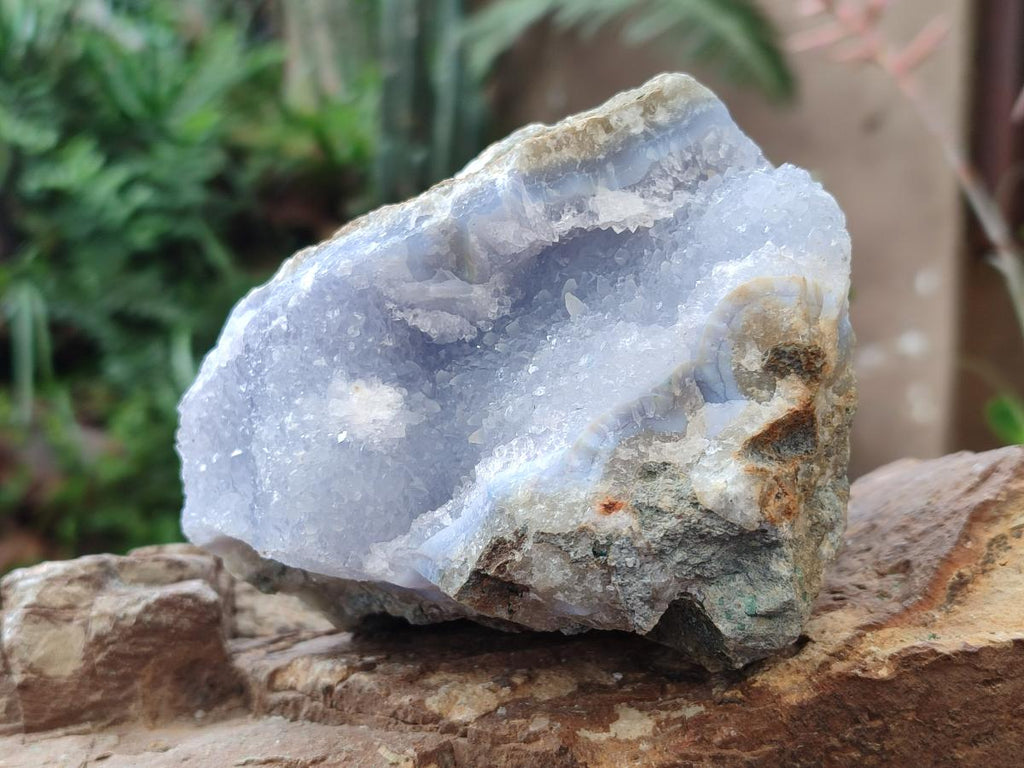 Natural Large Blue Lace Agate Geode Specimens x 4 From Nsanje, Malawi - Toprock Gemstones and Minerals 