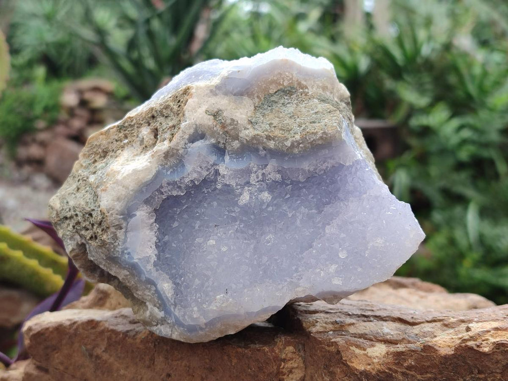 Natural Large Blue Lace Agate Geode Specimens x 4 From Nsanje, Malawi - Toprock Gemstones and Minerals 