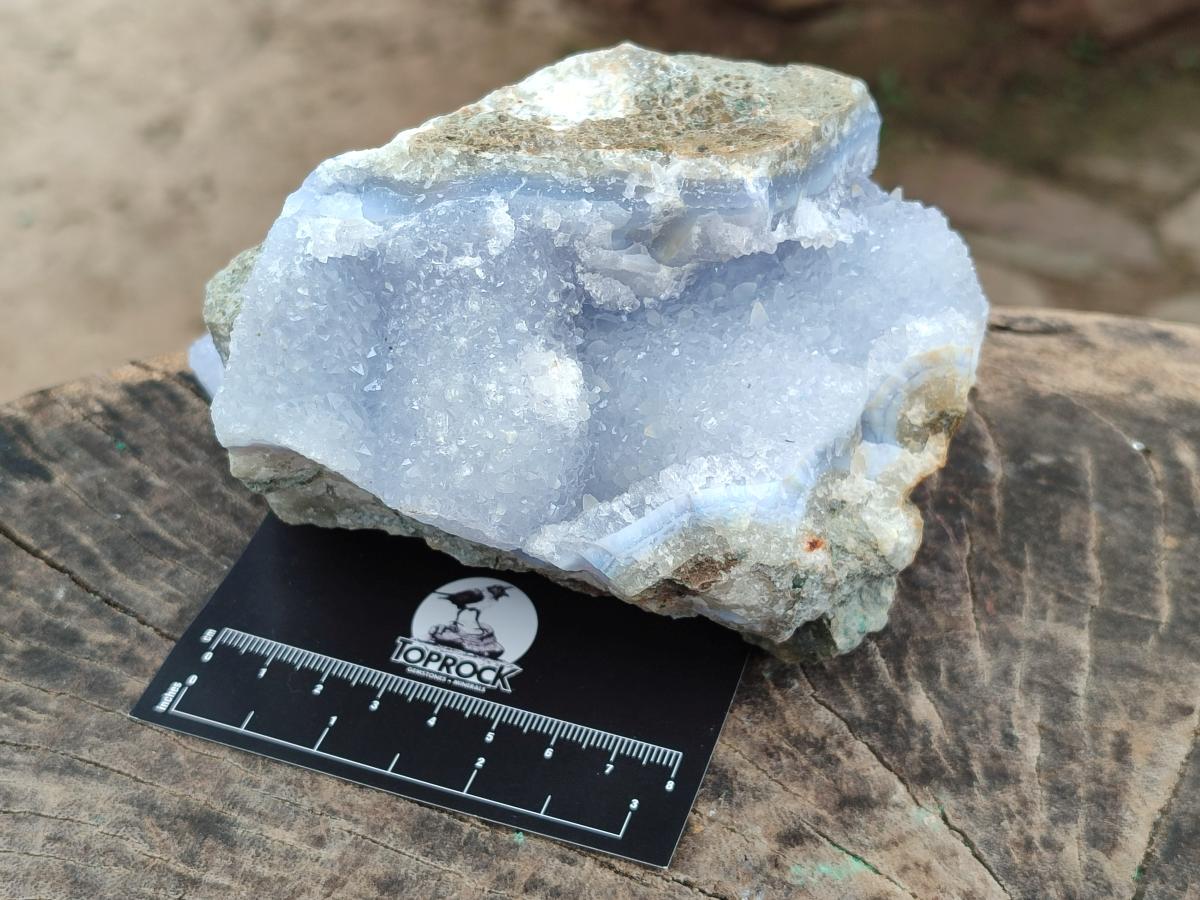 Natural Large Blue Lace Agate Geode Specimens x 4 From Nsanje, Malawi - Toprock Gemstones and Minerals 