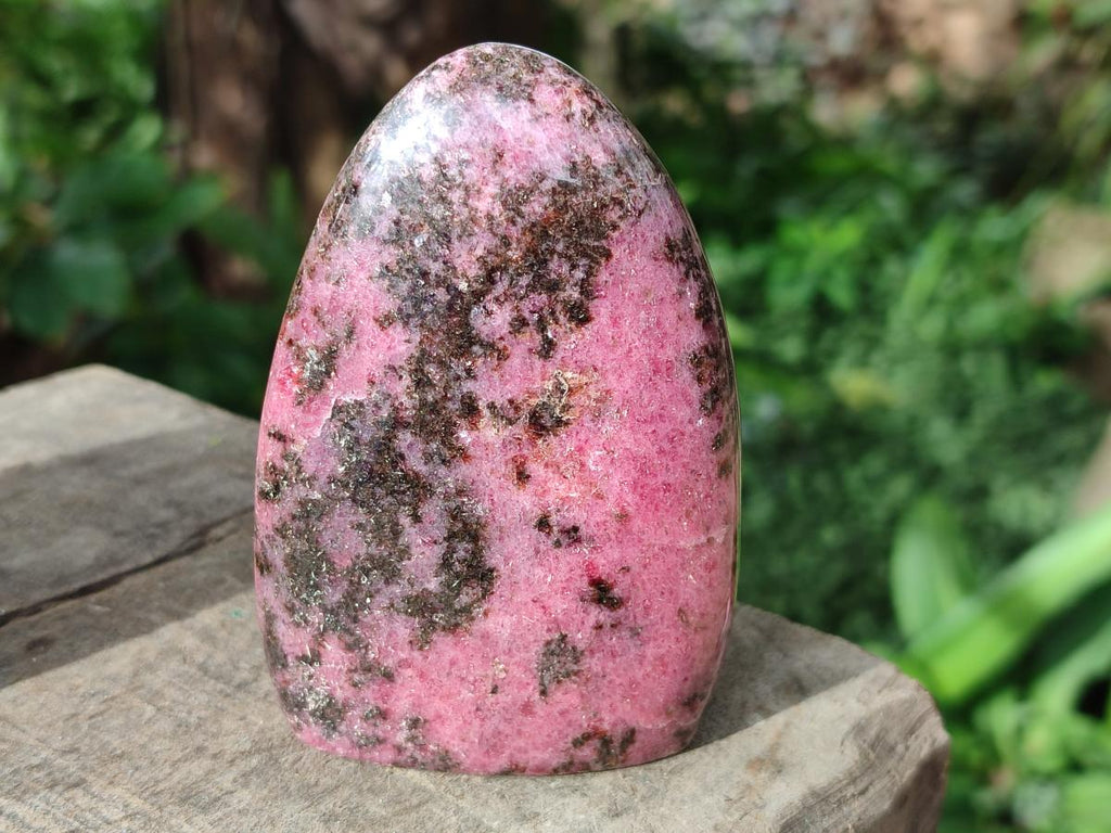 Polished Rhodonite Standing Display Pieces x 3 From Ambindavato, Madagascar - Toprock Gemstones and Minerals 