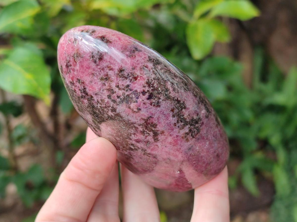 Polished Rhodonite Standing Display Pieces x 3 From Ambindavato, Madagascar - Toprock Gemstones and Minerals 