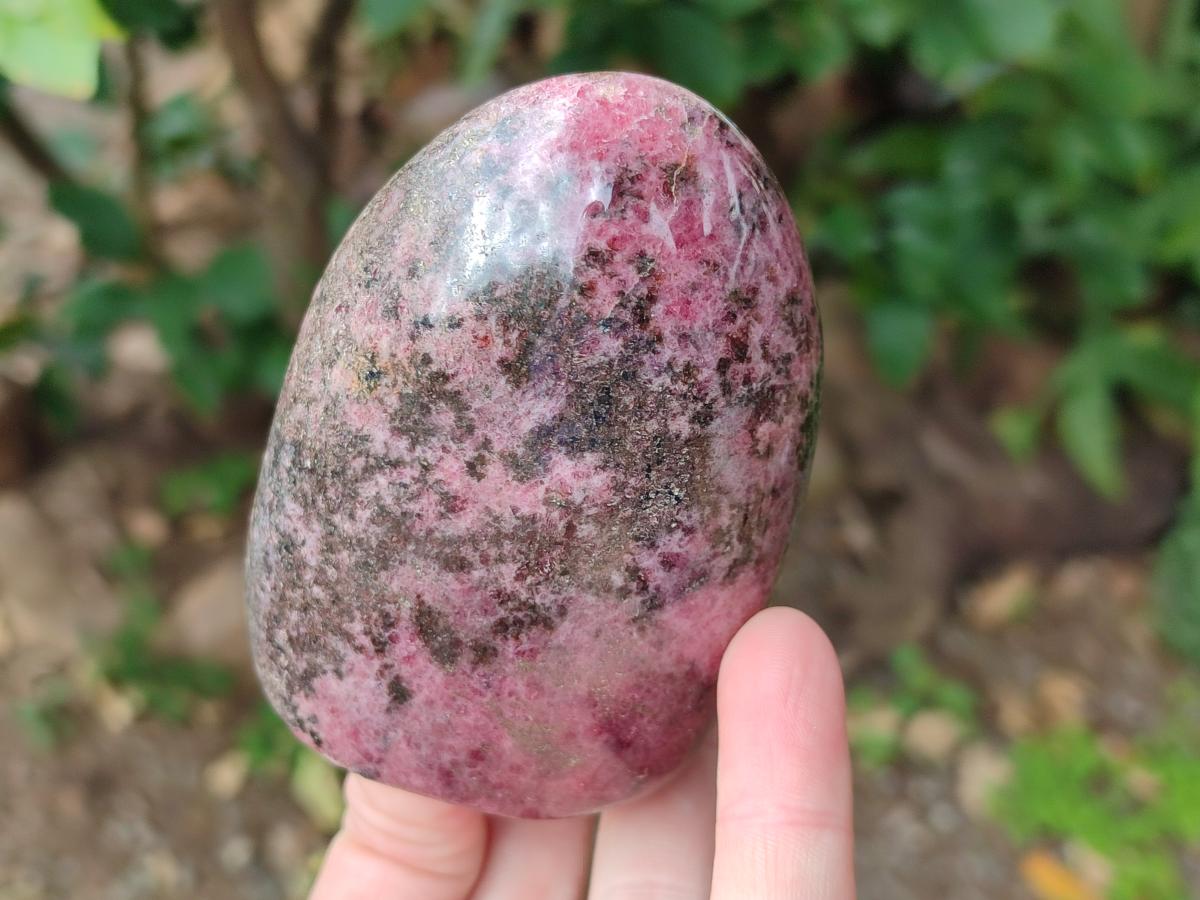 Polished Rhodonite Standing Display Pieces x 3 From Ambindavato, Madagascar - Toprock Gemstones and Minerals 