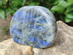 Polished Rare Purple Sunset Flash Labradorite Standing Display Pieces x 4 From Madagascar - Toprock Gemstones and Minerals 