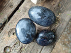 Polished Black Tourmaline Galets x 24 From Madagascar - Toprock Gemstones and Minerals 