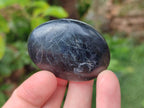 Polished Black Tourmaline Galets x 24 From Madagascar - Toprock Gemstones and Minerals 