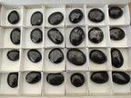 Polished Black Tourmaline Galets x 24 From Madagascar - Toprock Gemstones and Minerals 